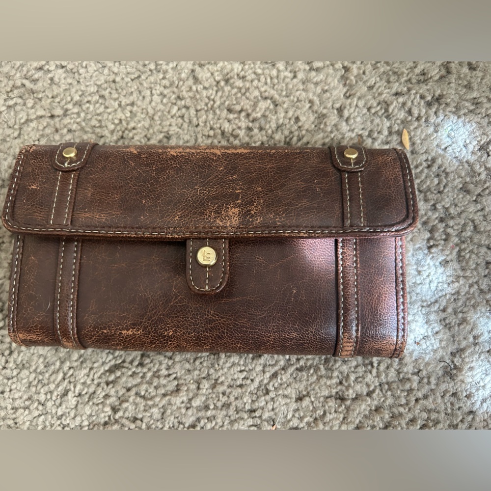 Liz Claiborne Brown Leather Wallet
